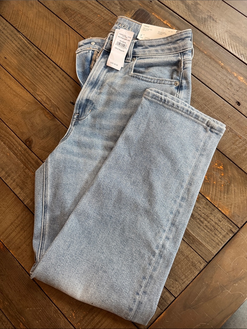 American Eagle Outfitters Light Blue Straight Leg Jeans women’s SIZE 6 regular